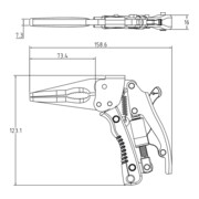 BGS langbek handvat tang met pistoolgreep 170 mm-2