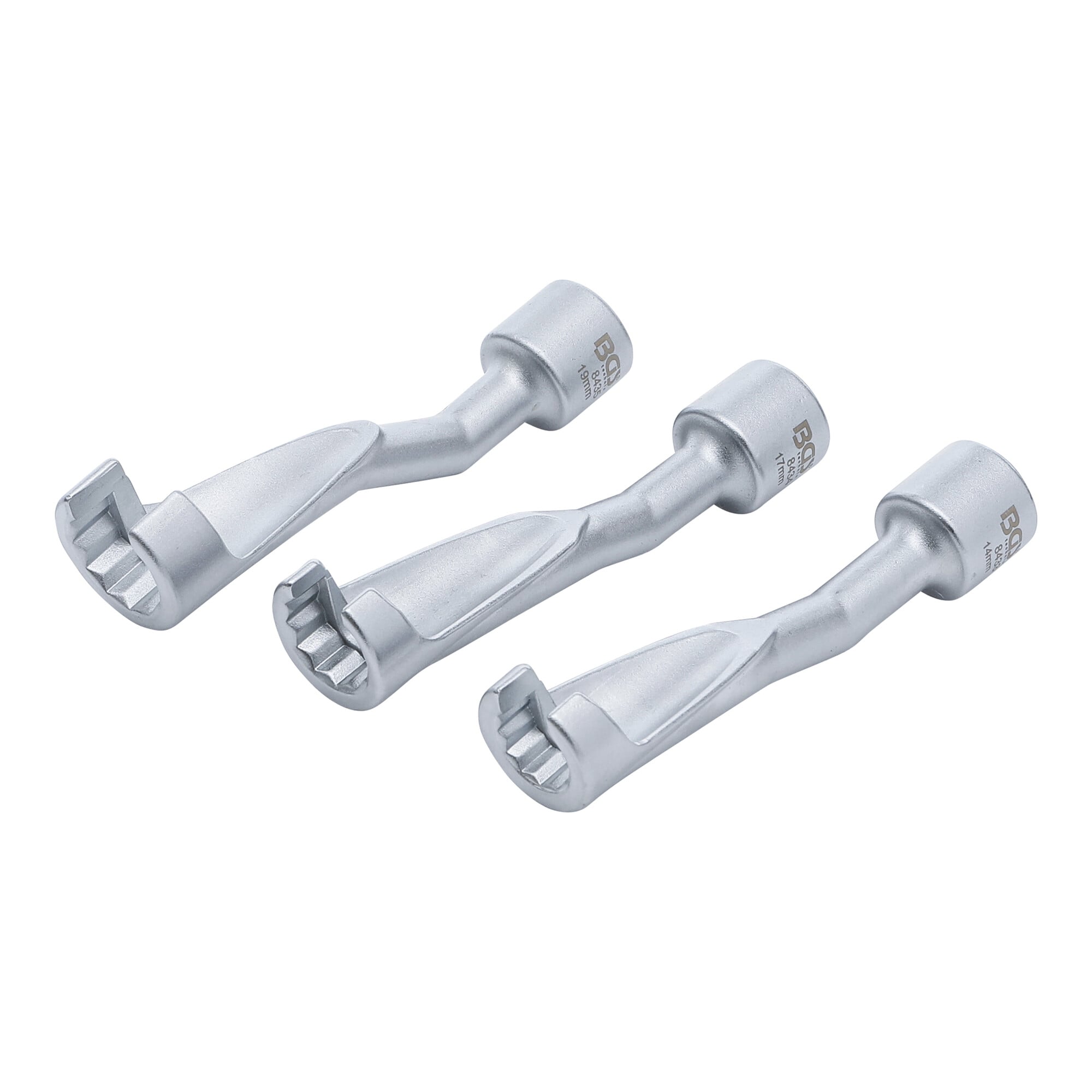 BGS Leitungsschlüssel-Satz, offen Antrieb Innenvierkant 12,5 mm (1/2 Zoll) SW 14 - 17 - 19 mm ; BGS technic