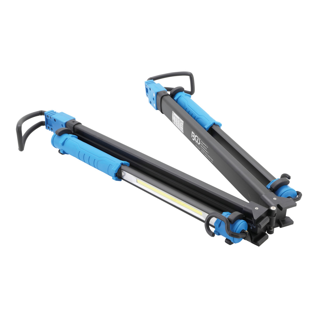 BGS Luce a LED COB per cofano del motore con batteria e supporto di espansione, 2 torce da lavoro a LED COB
