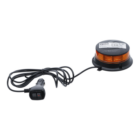 BGS Luce di segnalazione girevole, gialla, con magnete, 12 V / 24 V, Ø 130 mm
