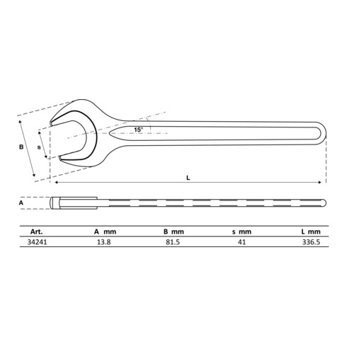 BGS Machinesleutel | DIN 894 | 41 mm