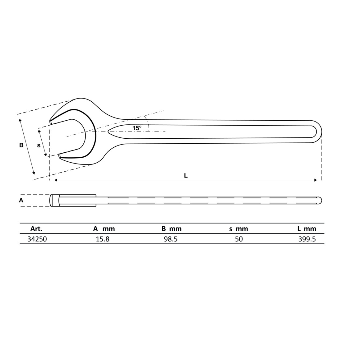 BGS Machinesleutel | DIN 894 | 50 mm