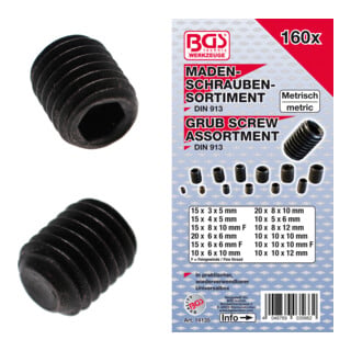 BGS Madenschrauben-Sortiment 14135, 160-tlg.