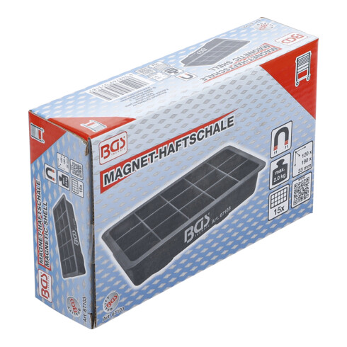 BGS Magnet-Haftschale 15 Fächer 120 x 190 mm