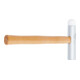 BGS Martello con teste in plastica e alluminio, testa extra grande, Ø 30 mm, 300 g-4