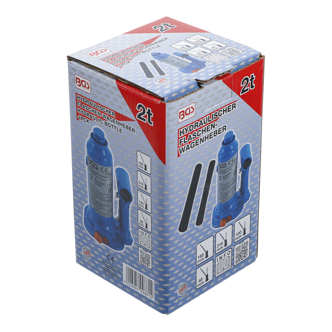 BGS Martinetto idraulico di sollevamento, 2 t