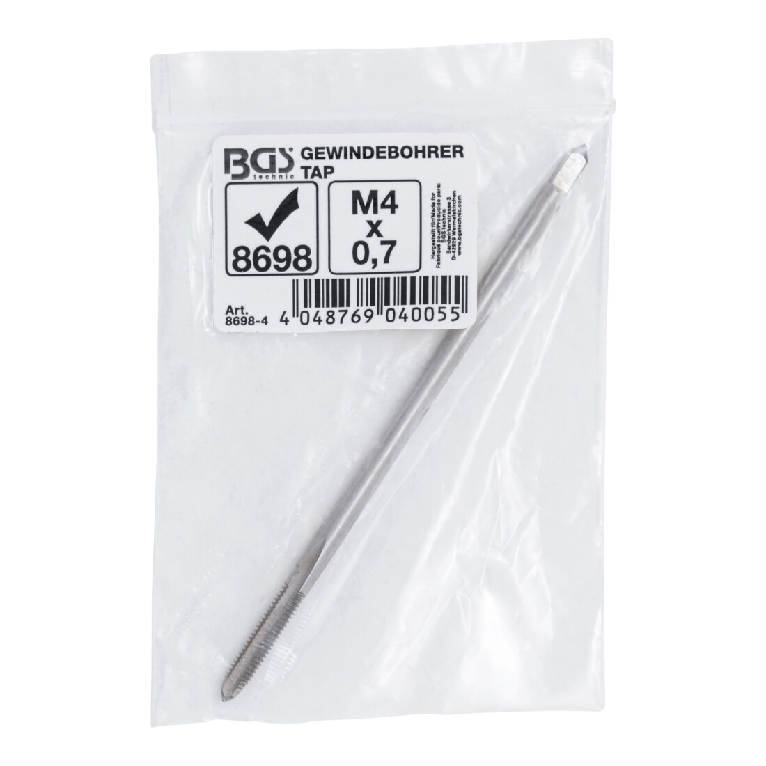 BGS Maschio, lungo, per BGS 8698, M4 x 0,7 mm