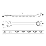 BGS Maul-Ringschlüssel 30568, SW 18 mm-3