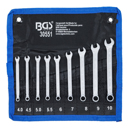 BGS Maul-Ringschlüssel-Satz 30551, SW 4- 10 mm, 9-tlg.