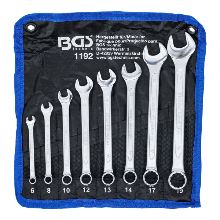 BGS Maul-Ringschlüssel-Satz SW 6 - 19 mm 8-tlg. ; BGS technic