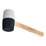 BGS Mazza in gomma con manico in noce americano, testa bianca e nera, Ø63mm