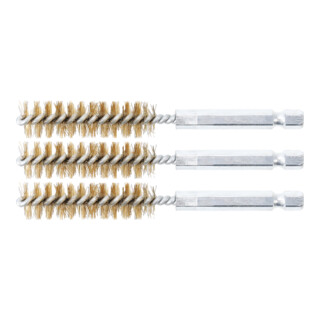 BGS Messingbürste 13 mm Antrieb Außensechskant 6,3 mm (1/4 Zoll) 3 teilig