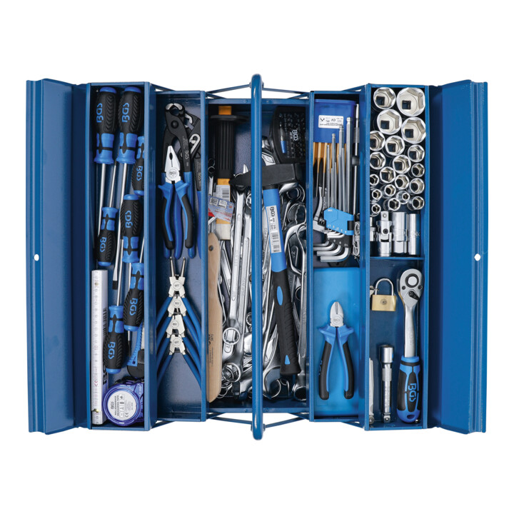 BGS metalen gereedschapskoffer incl. gereedschapsassortiment 137 delig