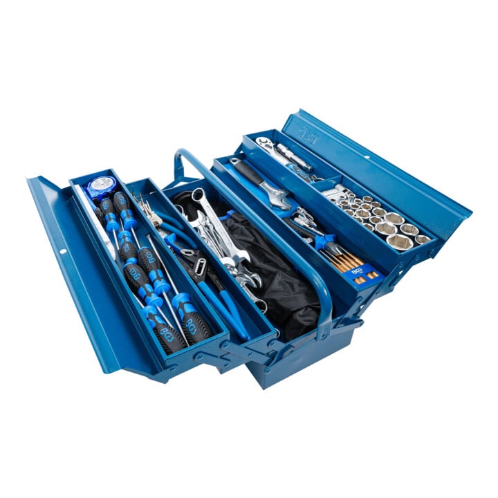 BGS Metall-Caisse à outils avec assortiment d’outils, 137 pièces