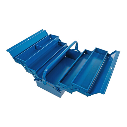 BGS Metall-Werkzeugkasten, leer, 420 x 200 x 200 mm, 5 Fächer