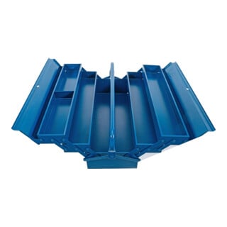 BGS Metall-Werkzeugkasten, leer, 530 x 200 x 200 mm, 5 Fächer