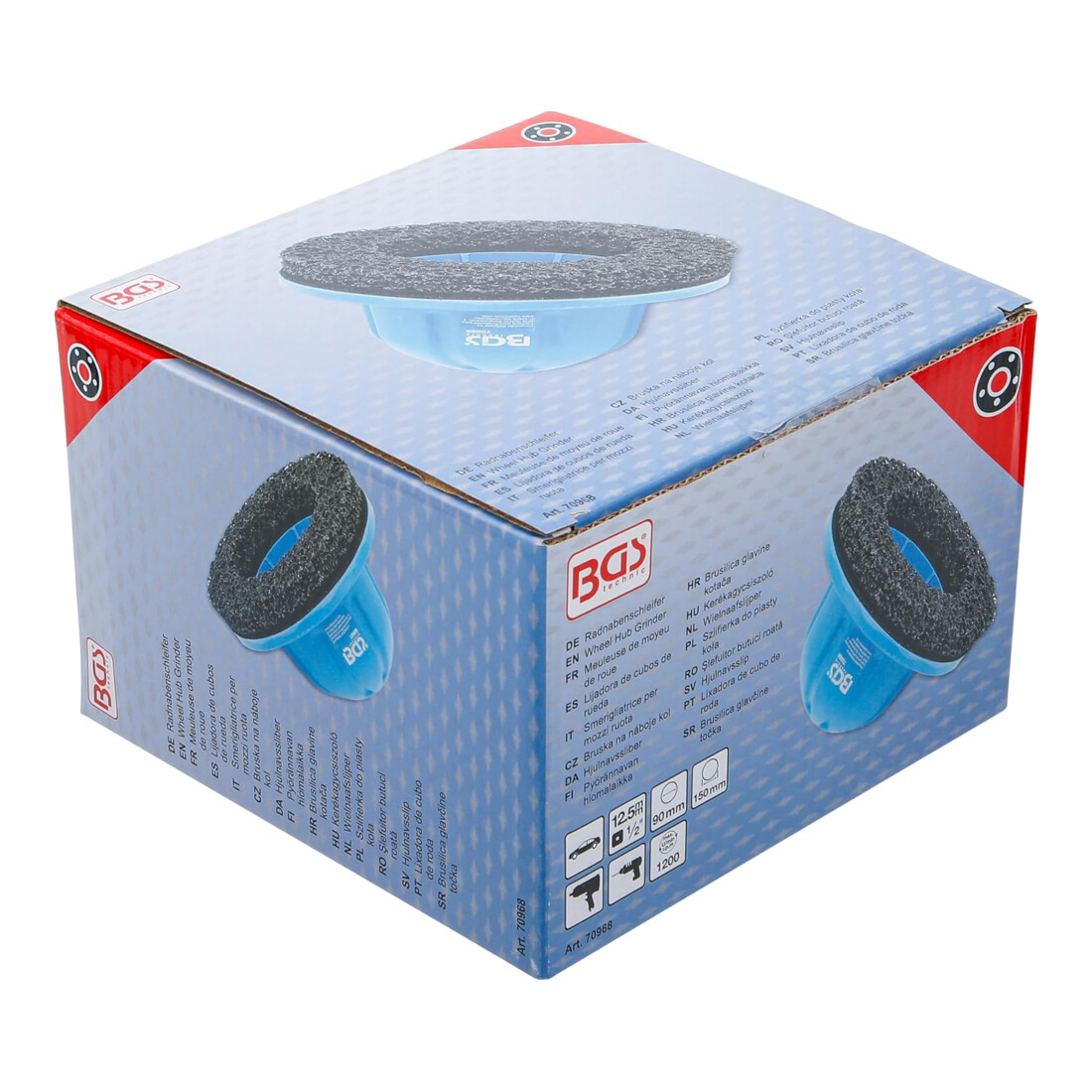 BGS Meuleuse de moyeu de roue Exécution plastique Ø intérieur 90 mm