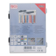 BGS Mini-hete gasbrander met assortiment krimpkousen | kleur | met piëzo-ontsteking | 162-dlg.-2