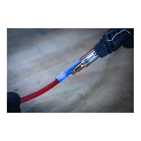 BGS Mini-hete gasbrander met assortiment krimpkousen | kleur | met piëzo-ontsteking | 162-dlg.