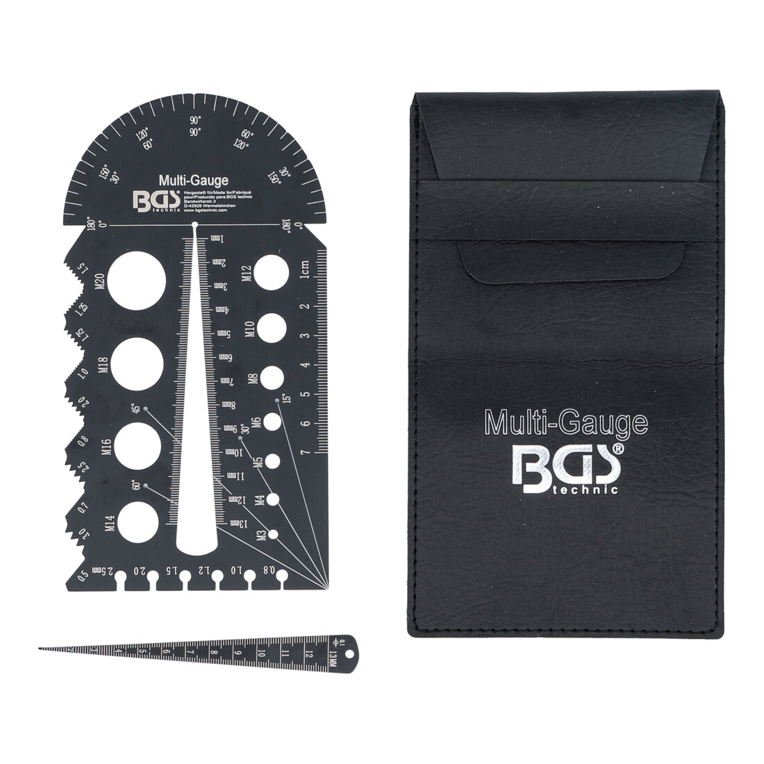 BGS Modello per viti e filetti, metrico, M3 - M20, 0,5 - 13,00 mm
