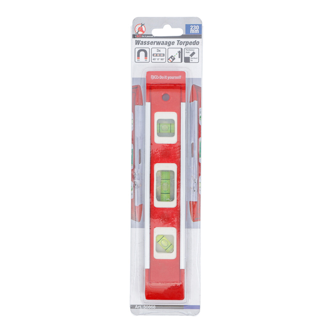 BGS Niveau à bulle type torpédo 225 mm