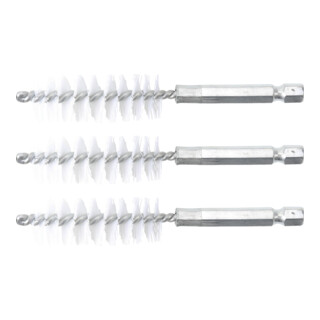 BGS Nylonbürste 17 mm Antrieb Außensechskant 6,3 mm (1/4 Zoll) 3 teilig