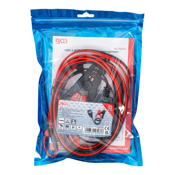 BGS OBD 2 (EOBD) Bordnetz-Spannungshalter, 5 m