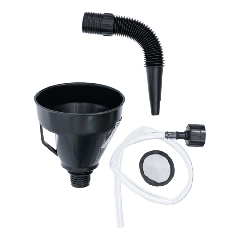 BGS Öl-Einfülltrichter-Satz mit flexiblem Rohr und Schlauch Ø 135 mm 3-tlg.