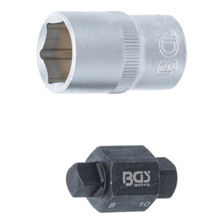 BGS Ölablassschrauben-Einsatz Vierkant 8 mm / 10 mm