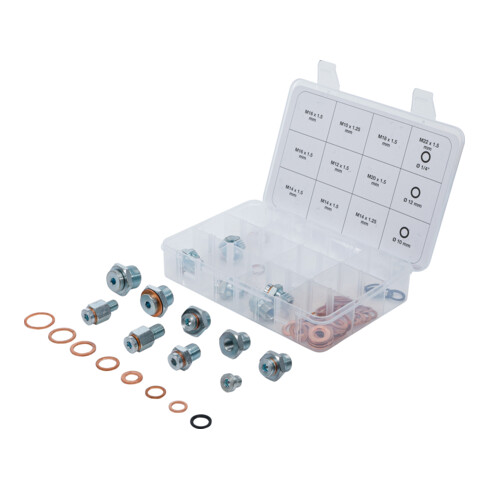 BGS Ölablassschrauben-Reparatur-Sortiment 70184, 63-tlg.