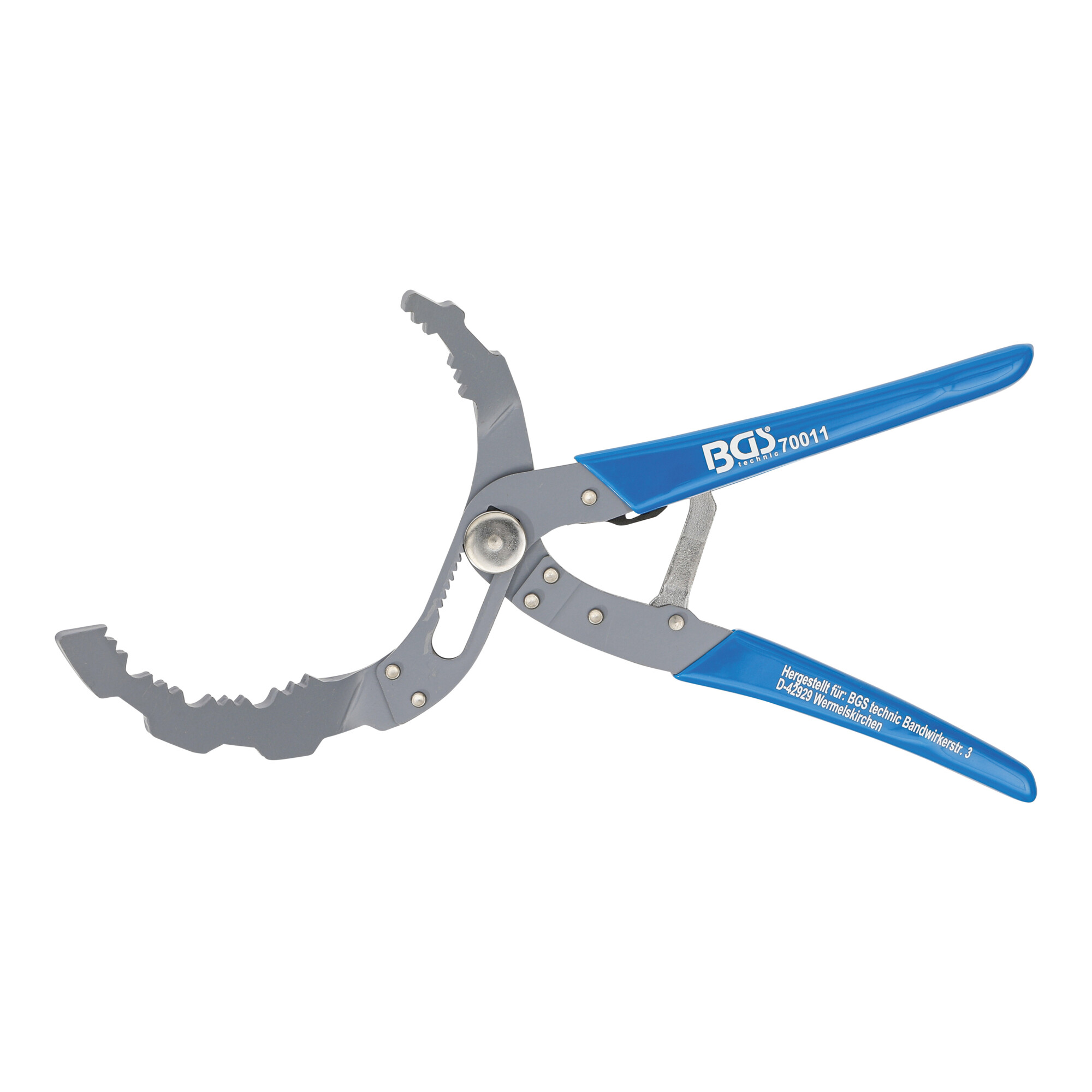BGS Ölfilterzange 70011, selbstjustierend, Ø 60 - 120 mm, 30° abgewinkelt ; BGS technic