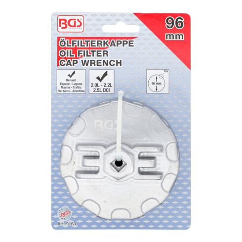 BGS Oliefiltersleutel | 18-kant | Ø 96 mm | voor Renault DCI