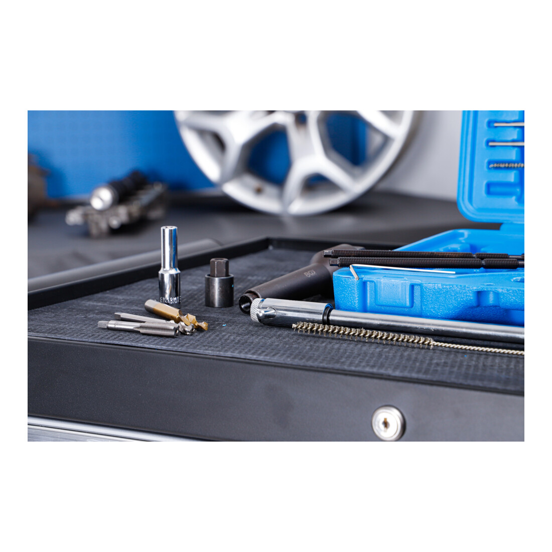 BGS Outillage pour bougies de préchauffage et kit de réparation de filetage M8, M10 41 pièces