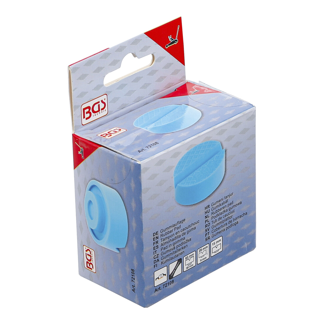 BGS Pad in gomma, per martinetto per auto, 65 x 38mm