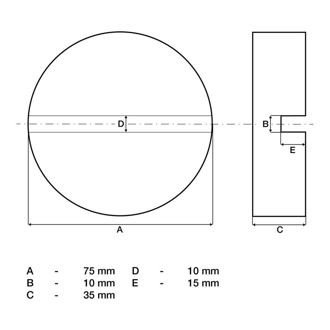 BGS Pad in gomma, per martinetto per auto, 75 x 35mm