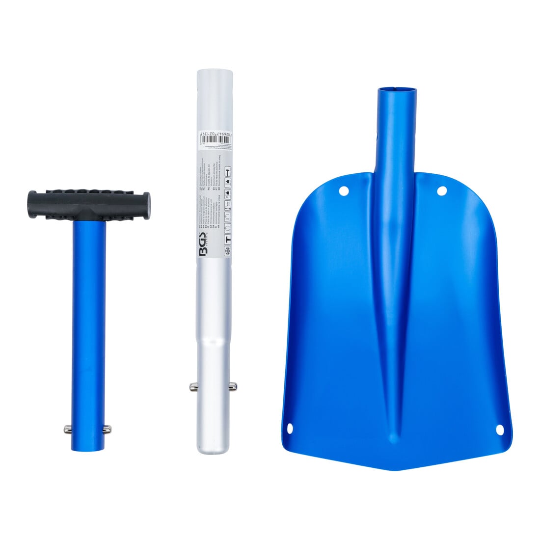 BGS Pala da neve in alluminio, con manico a sgancio rapido ad innesto