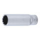 BGS Bussola poligonale, profonda, 6,3 mm (1/4"), 12 mm-1