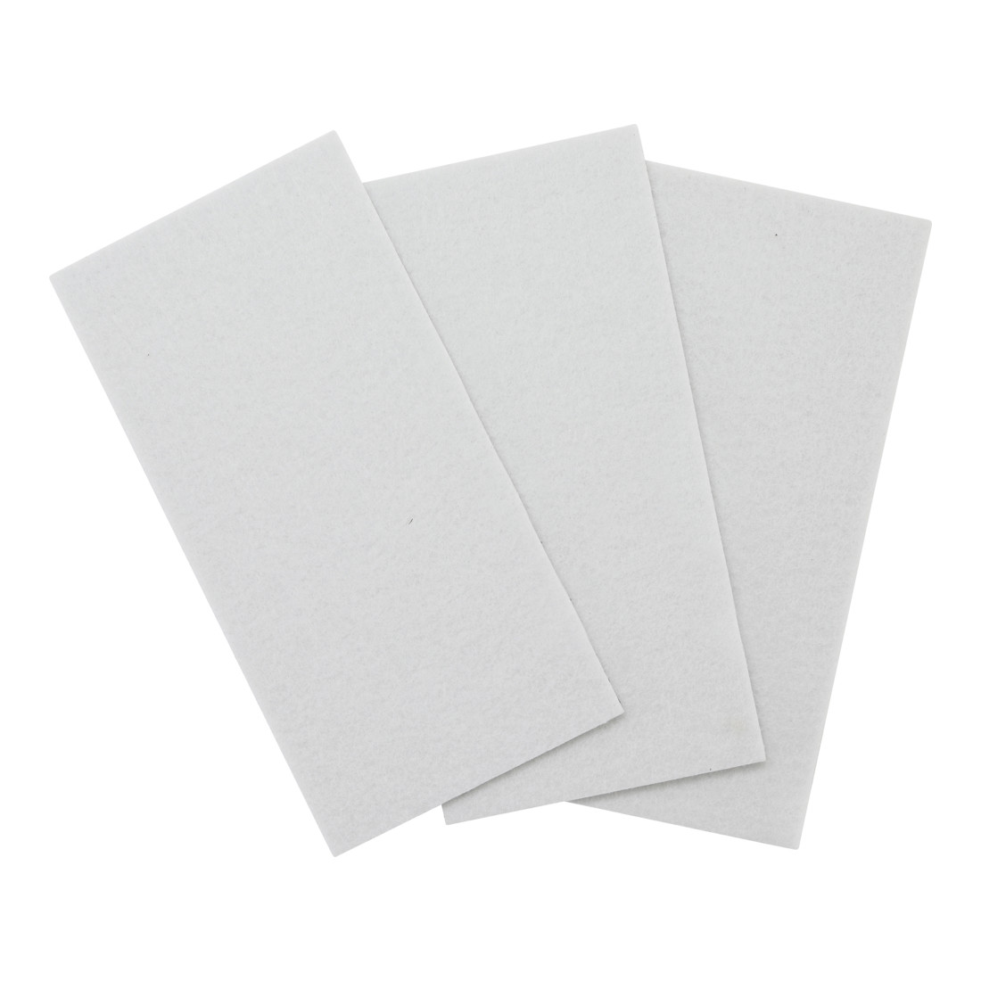BGS Patin en feutre plaques blanc 100 x 200 mm 3 pièces