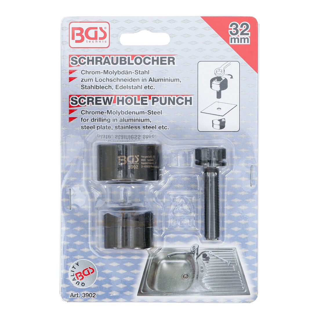 BGS Perforateur à vis 32 mm