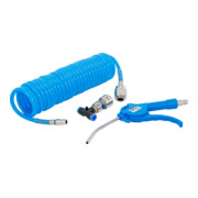 BGS Perslucht-blazenpistool, met perslucht-spiralslang en T-connector