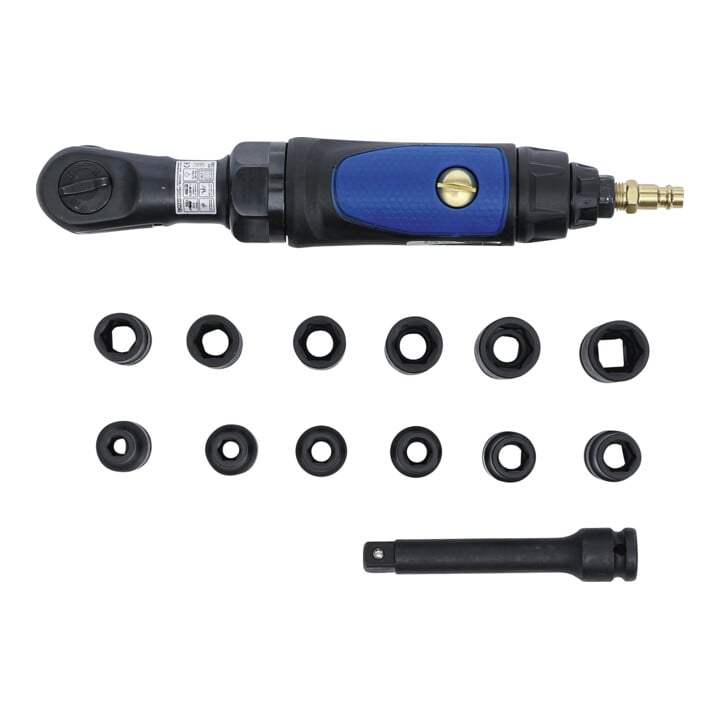 BGS Perslucht ratelschroevendraaierset 12,5 mm (1/2") 102 Nm 14 dlg.