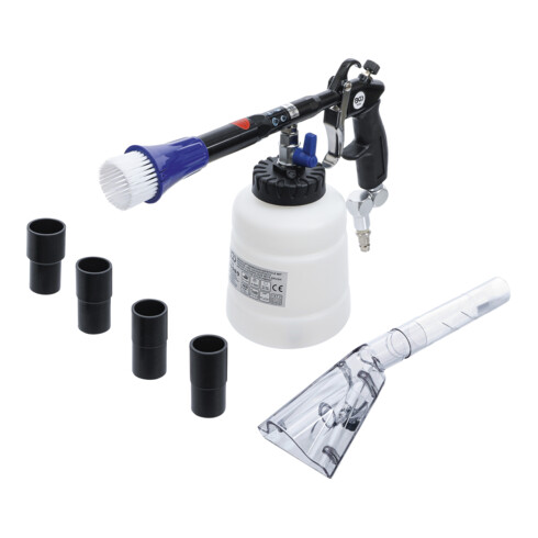 BGS Persluchtreinigingspistool met borstel en zuighulpstuk 7 dlg.