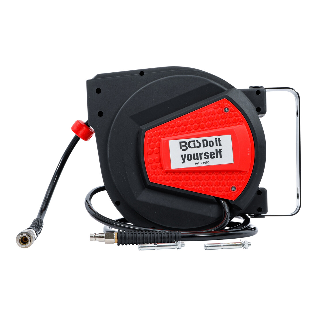 BGS Persluchtslang met oproller | automatisch | 10 m + 1,5 m