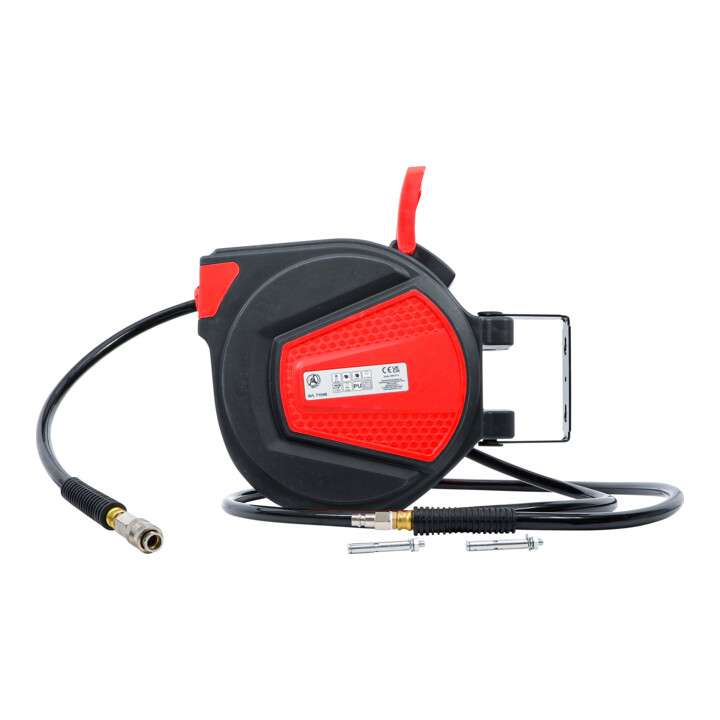 BGS Persluchtslang met oproller | automatisch | 12 m + 2 m