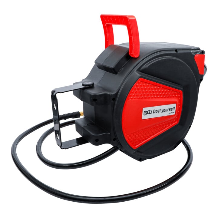 BGS Persluchtslang met oproller | automatisch | 12 m + 2 m