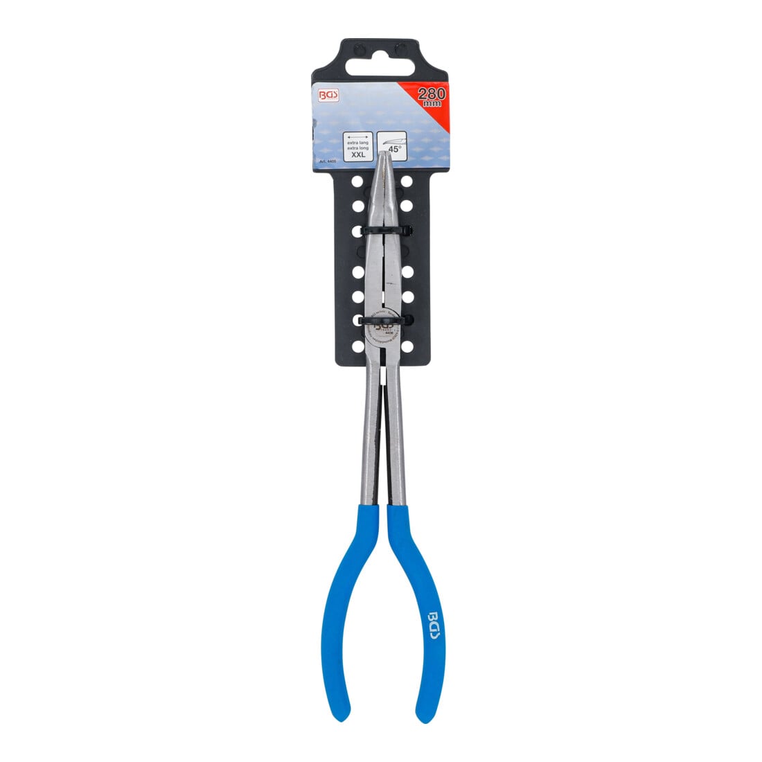 BGS Pince téléphonique, extra longue, coudée à 45°, 280 mm