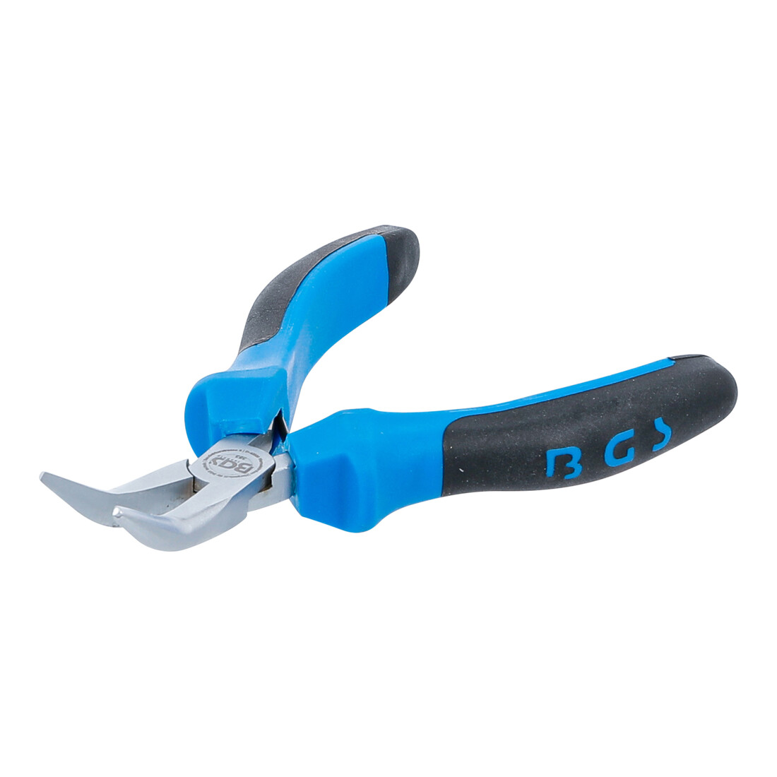 BGS Pinza a punta per elettronica, piegata, con molla, 125mm