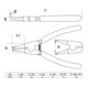 BGS Pinza per anelli seeger, 90°, per seeger esterni, 165 mm-4