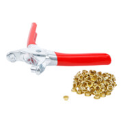 BGS Pinza per occhielli con 100 occhielli rotondi, 5,0 mm-4