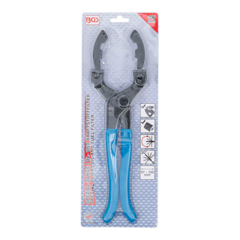 BGS Pinza speciale x filtro olio & carburante c/morse girevoli
